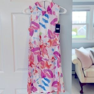 DKNY mock neck shift dress